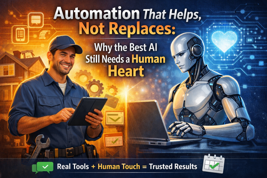 Automation That helps not replaces: human next to a robot. The best Ai still needs a human